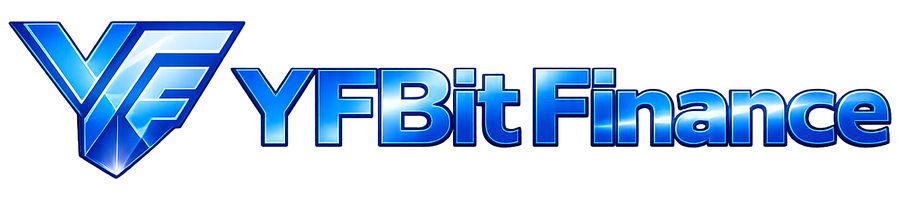 YFBit Finance logo with rising financial chart