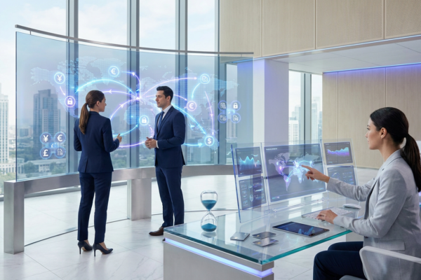 Cross border payments flow connecting banks, currencies, SWIFT messaging, payment rails, settlement, and beneficiary accounts